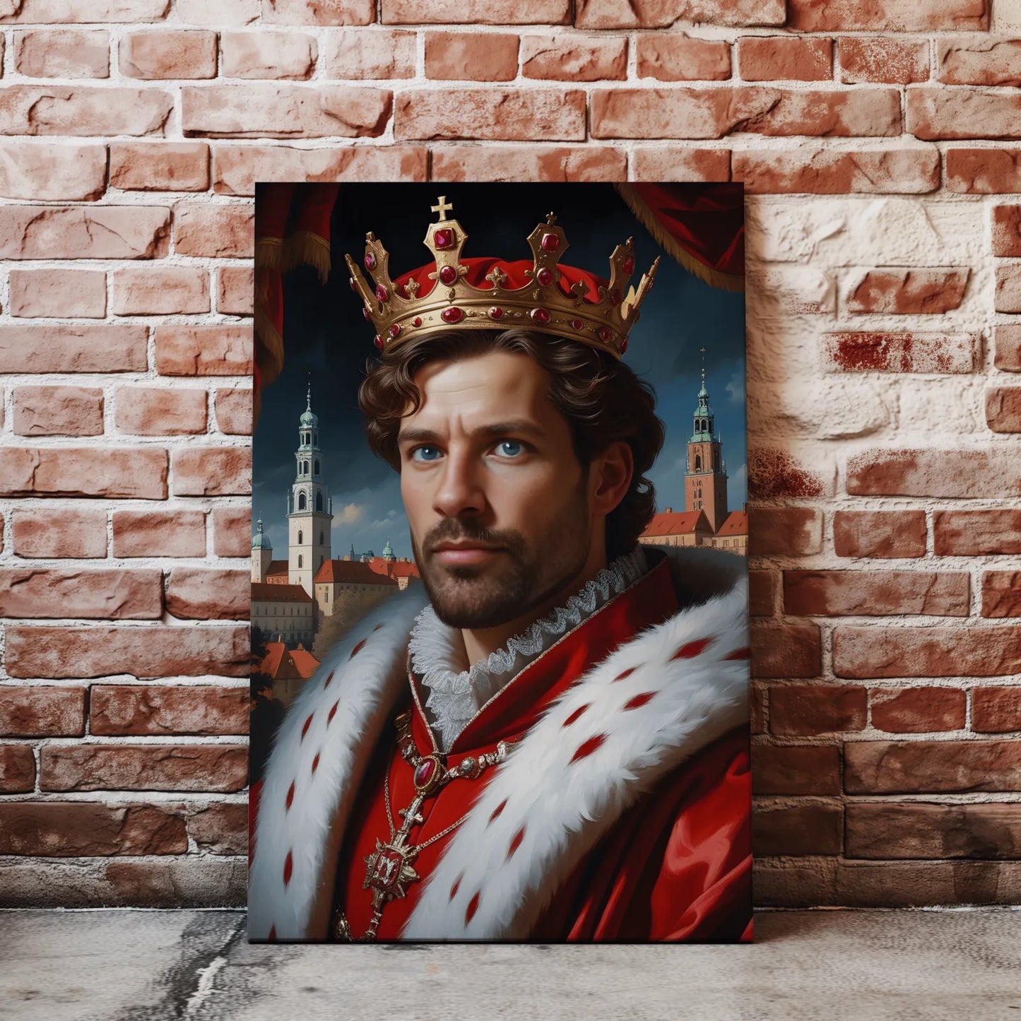 Royalny portret na płótnie w produkcie Portret Króla Polski