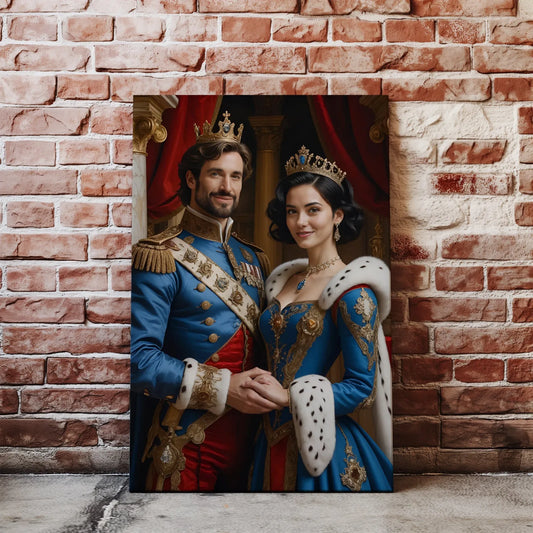 Royal portrait of a king and queen in Portret pary królewskiej idealnym prezentem dla par