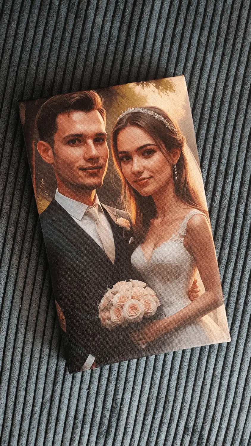 Portret ślubny ze zdjęcia