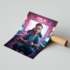 Karykatura ze zdjęcia – gracz Level 40 lub inny