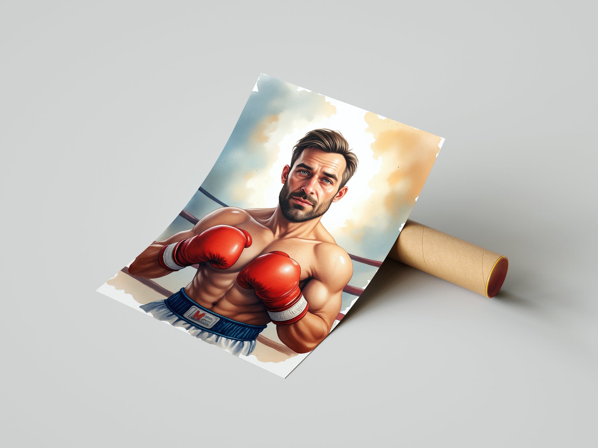 Portret Boksera – Realistyczna Karykatura w Ringu