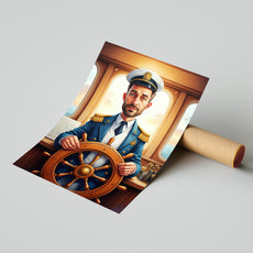 Portret karykatura kapitana