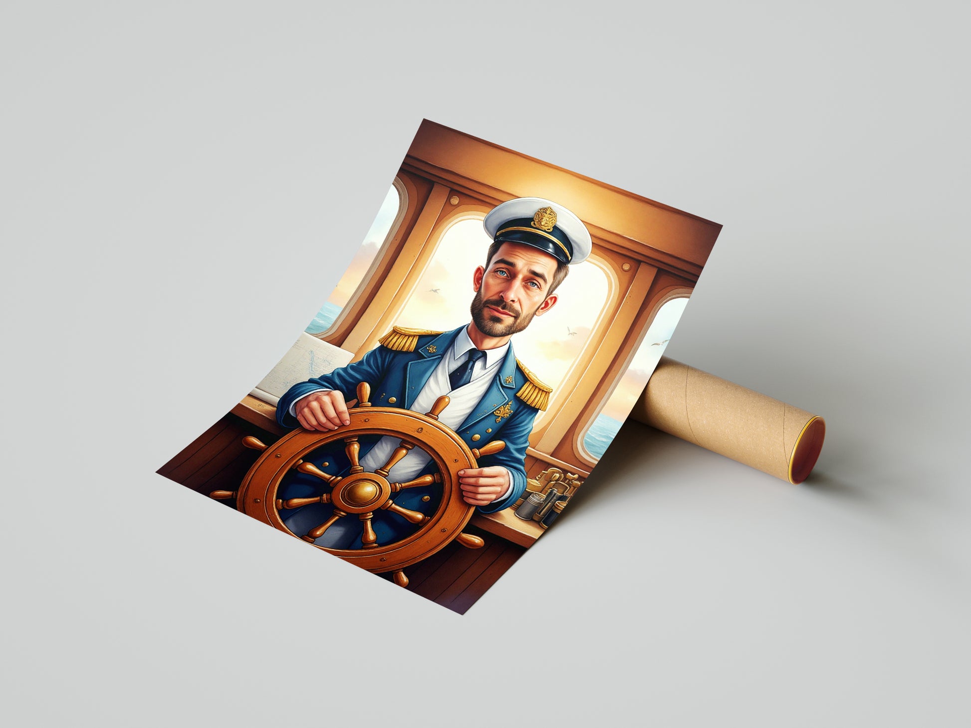 Portret karykatura kapitana