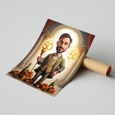 Gentleman w Pałacowej Scenie z Prezentami