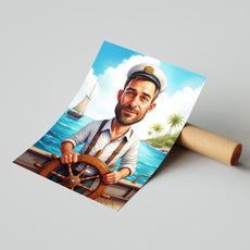 Karykatura marynarza ze zdjęcia