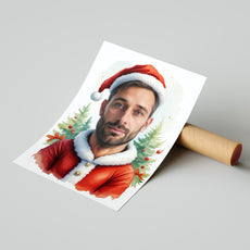 Portret mężczyzny jako Mikołaj - prezent na święta