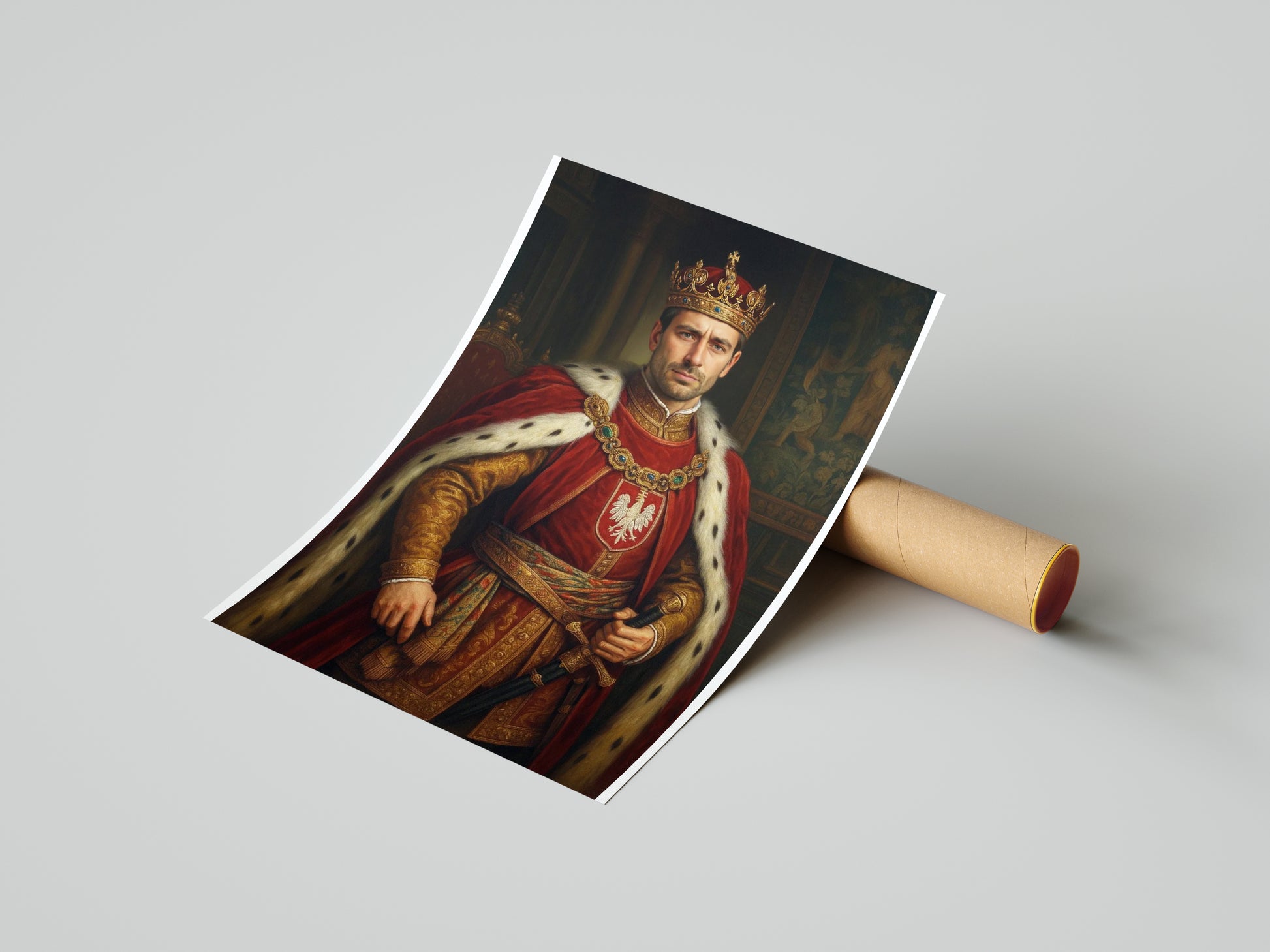 Portret królewski ze zdjęcia