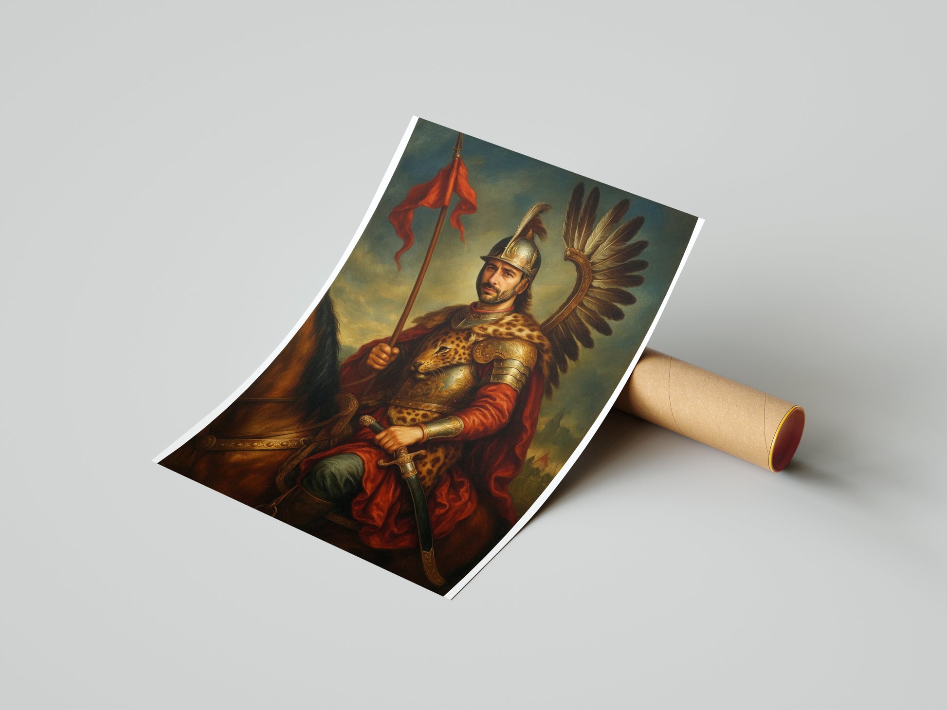 Portret husarski ze zdjęcia