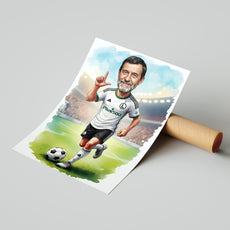 Karykatura dla Fana Piłki Nożnej – prezent dla fana Legii Warszawa