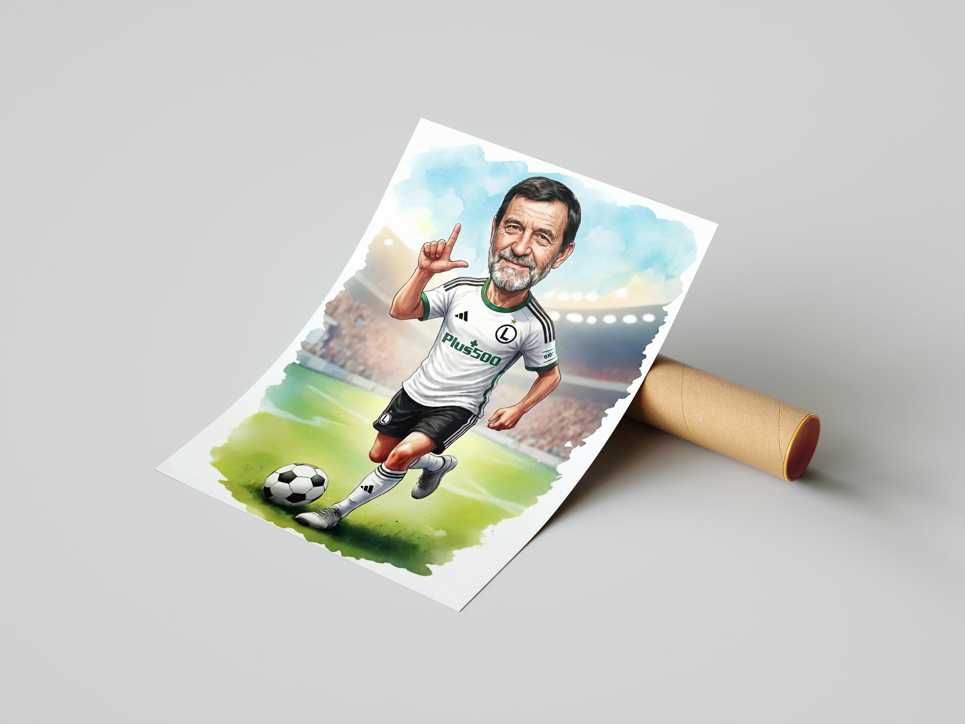 Karykatura dla Fana Piłki Nożnej – prezent dla fana Legii Warszawa