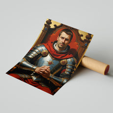 Portret rycerza w zbroi – królewski portret personalizowany