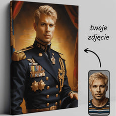 Personalizowany portret na płótnie Admirał Floty do wyjątkowych aranżacji wnętrz