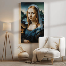 Portret inspirowany Mona Lisą w produkcie Dama w stylu da Vinci