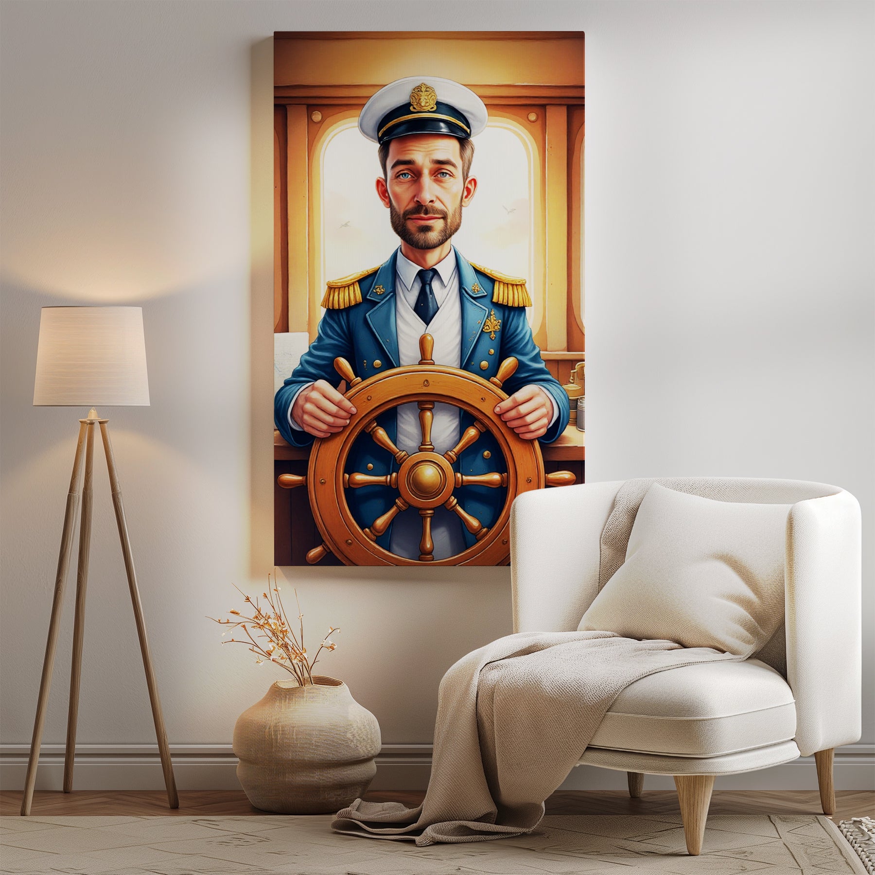 Portret karykatura kapitana