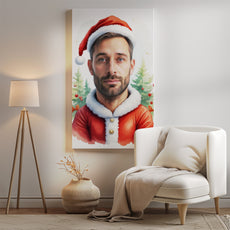 Portret mężczyzny jako Mikołaj - prezent na święta