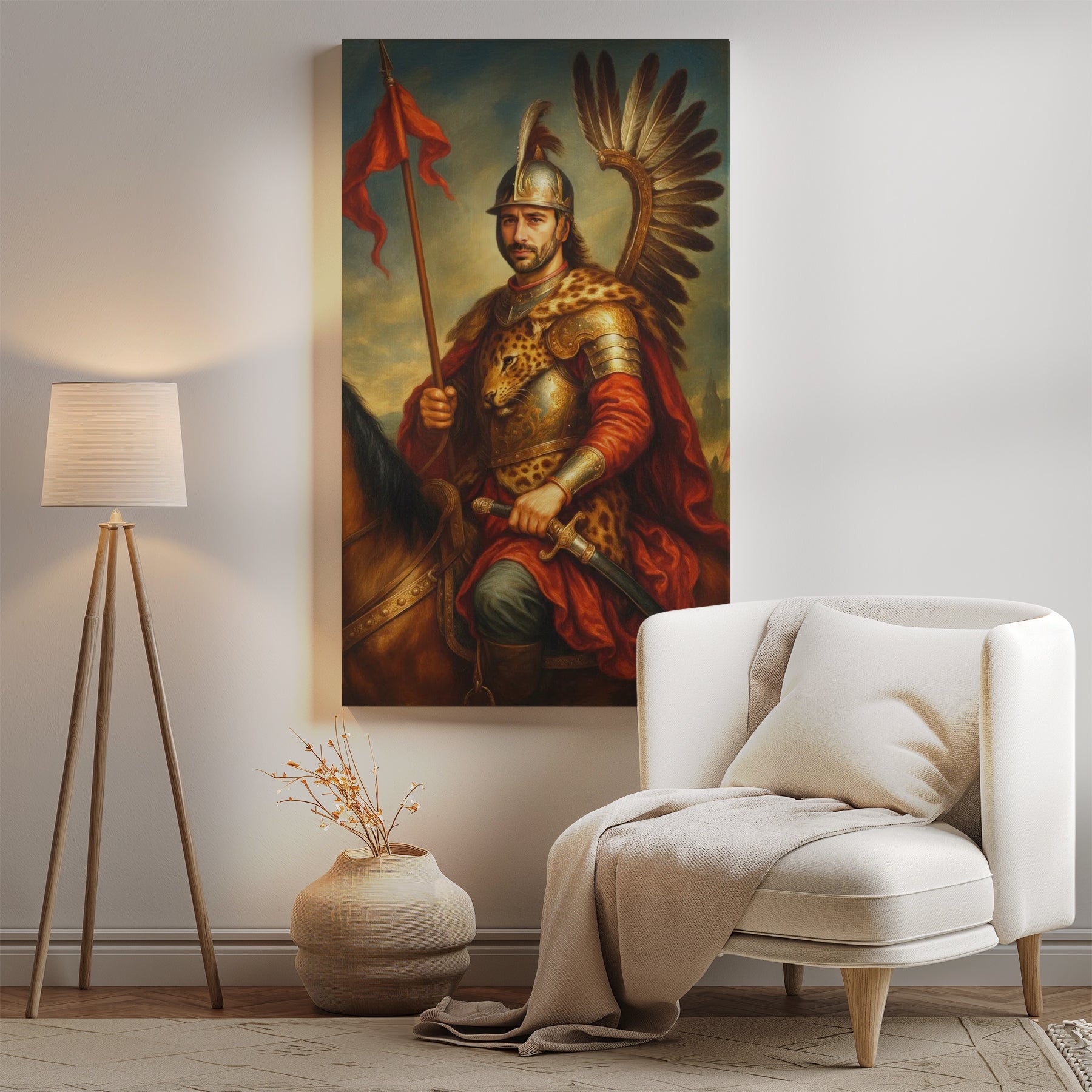 Portret husarski ze zdjęcia