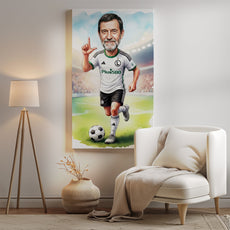 Karykatura dla Fana Piłki Nożnej – prezent dla fana Legii Warszawa