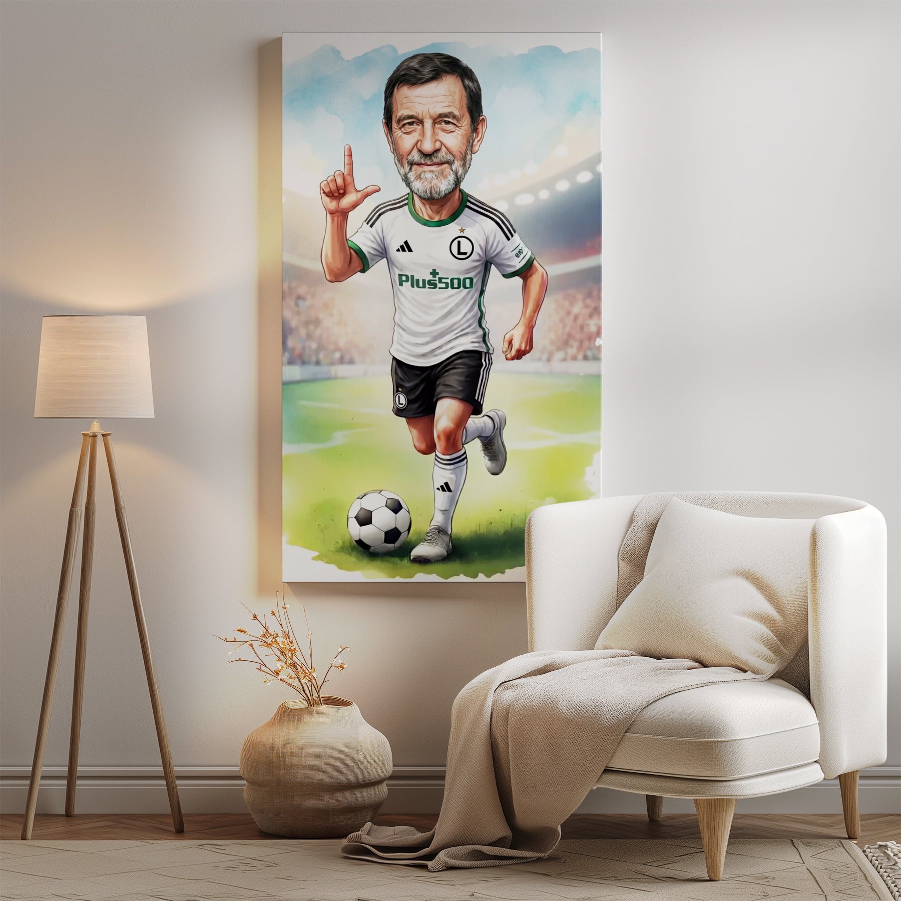 Karykatura dla Fana Piłki Nożnej – prezent dla fana Legii Warszawa