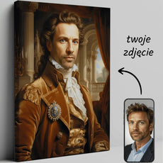 Personalizowany portret na płótnie Dworki Arystokrata w eleganckim stylu