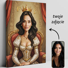 Personalizowany królewski portret na płótnie w stylu renesansu na 40-tkę