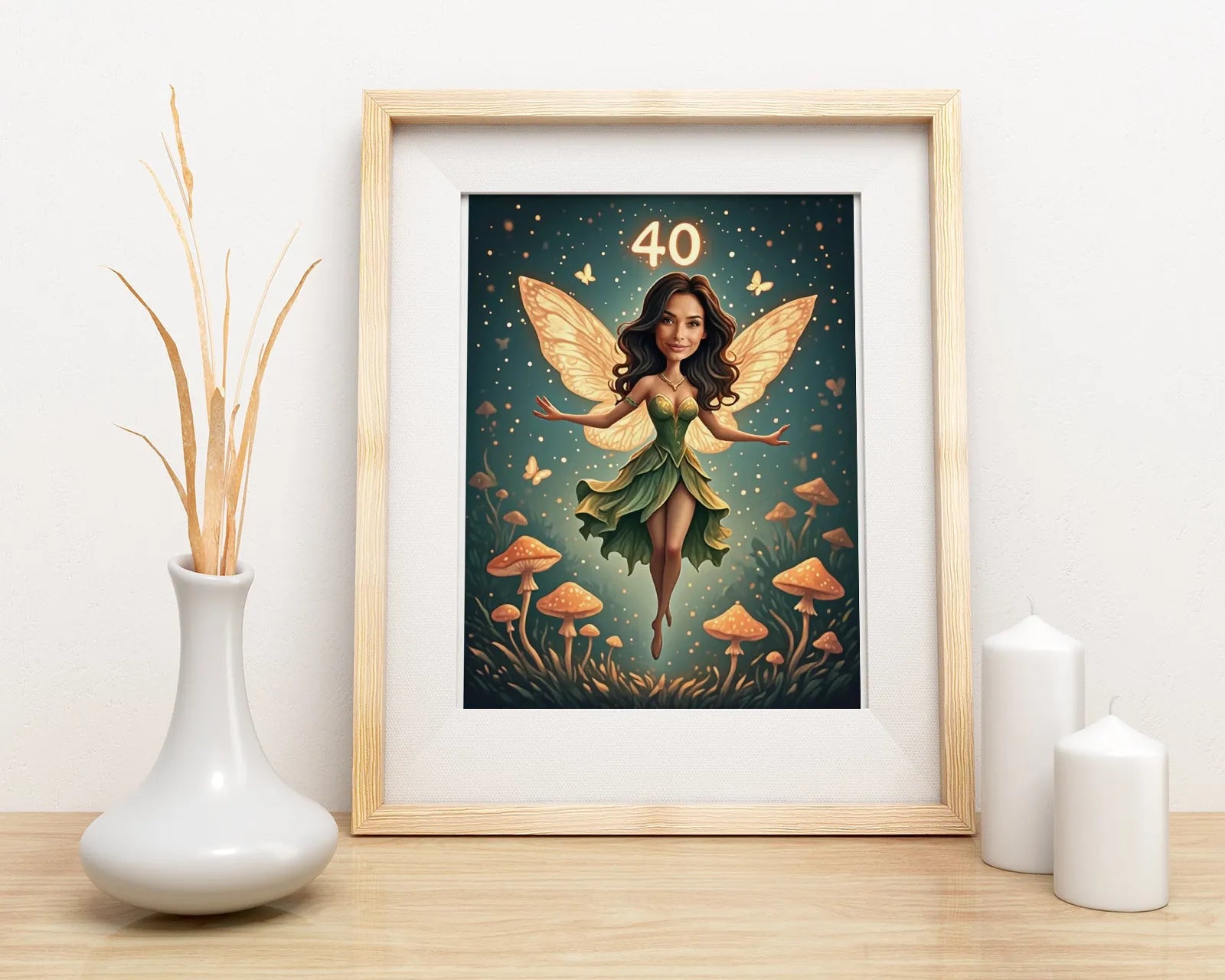 Obraz ramkowej sztuki wróżki ilustracji w produkcie Fantastyczna karykatura kobiety jako wróżka