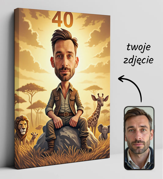 Portrety karykatury na zamówienie – Safari