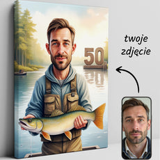 Rybak z Trofeum – Portret nad Jeziorem z Cyfrą