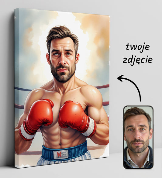 Portret Boksera – Realistyczna Karykatura w Ringu