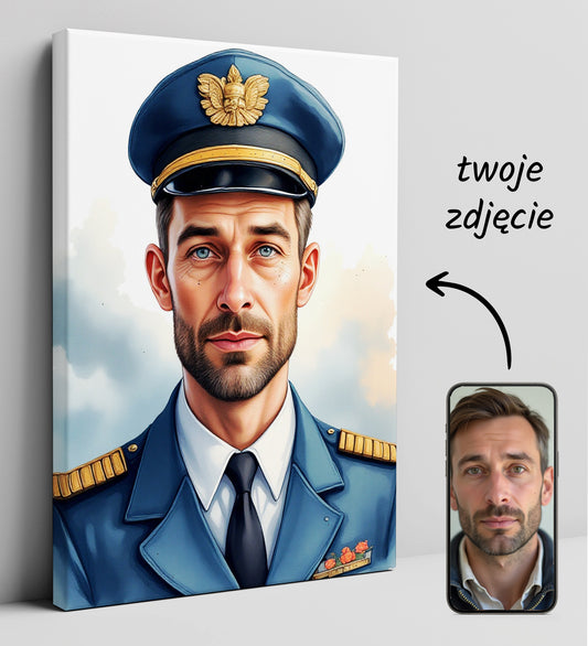 Portret Pilota – Lotniczy Portret z Twojego Zdjęcia
