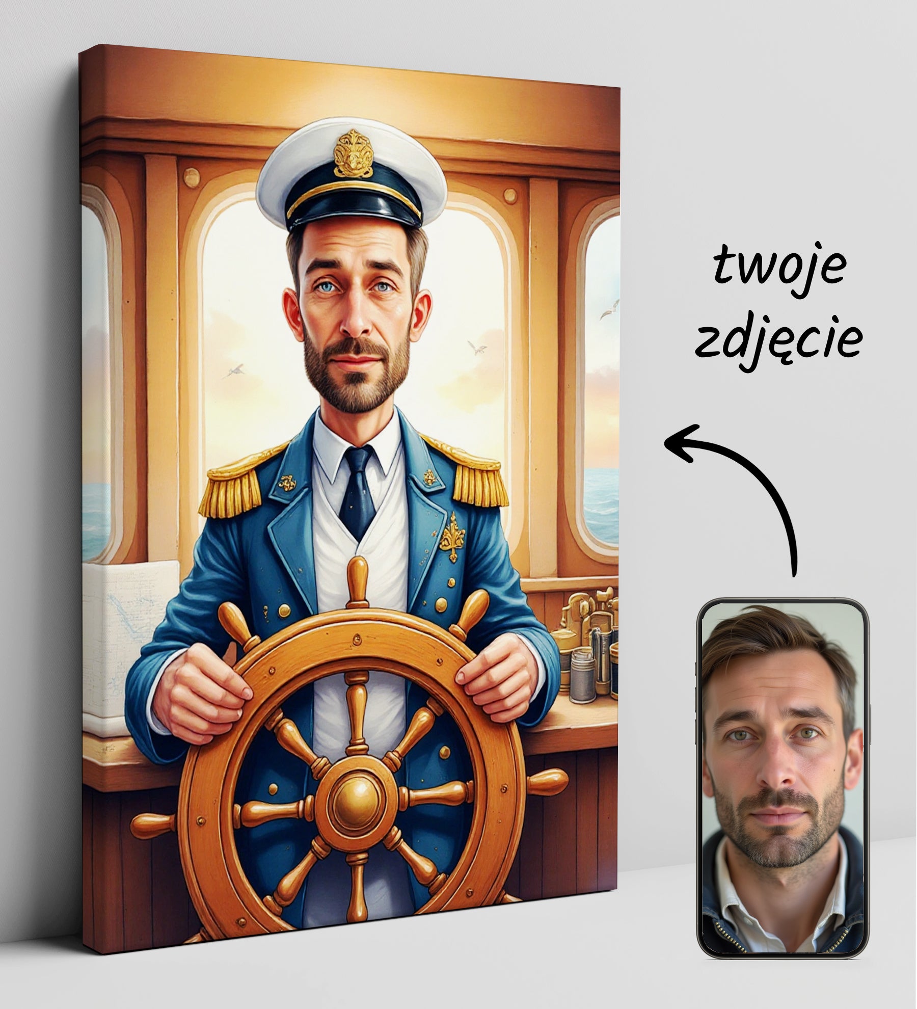 Portret karykatura kapitana