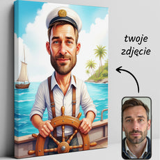 Karykatura marynarza ze zdjęcia