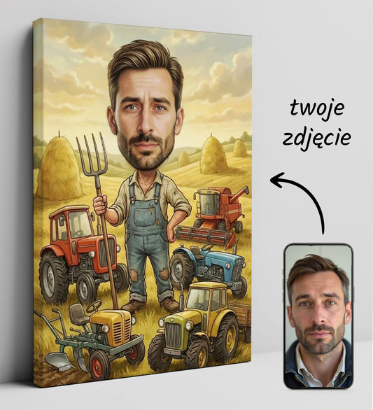 Pomysł na prezent dla rolnika - karykatura