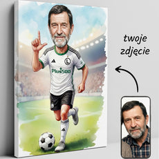Karykatura dla Fana Piłki Nożnej – prezent dla fana Legii Warszawa
