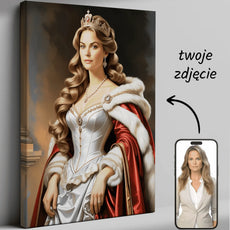 Personalizowany portret królewski na płótnie Jej wysokości Królowej