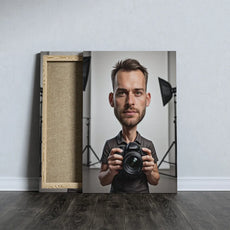 Plakat na płótnie z karykaturą fotografa w produkcie Karykatura fotografa