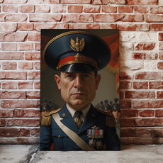 Portret oficera wojskowego w produkcie Karykatura generała