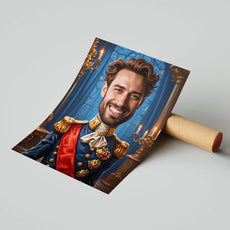Royal portrait print w Karykatura historyczna - personalizowany prezent dla wyjątkowych osób
