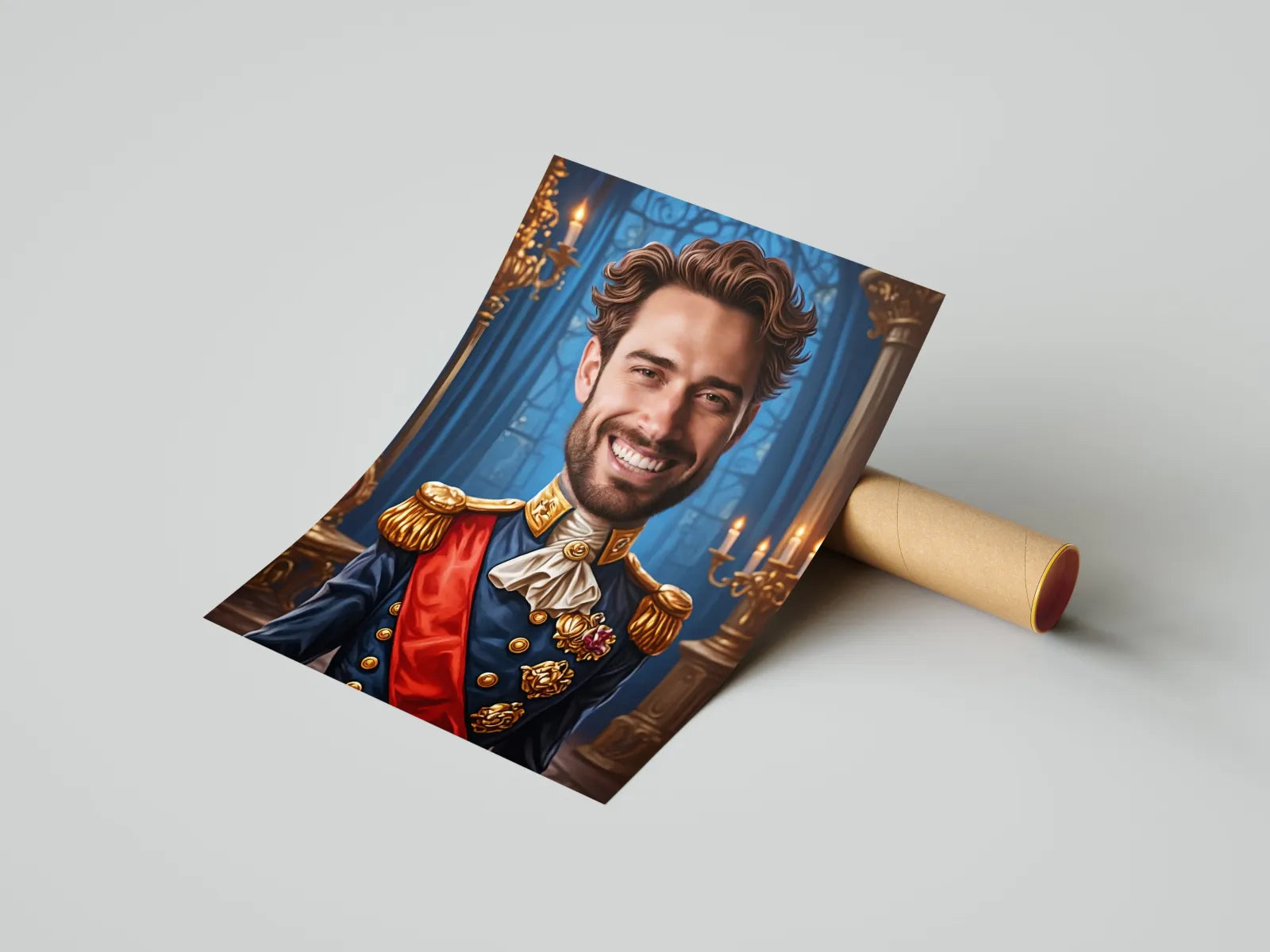 Royal portrait print w Karykatura historyczna - personalizowany prezent dla wyjątkowych osób