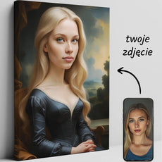 Personalizowane płótno portretowe Karykatura Mona Lisa w unikalnym stylu
