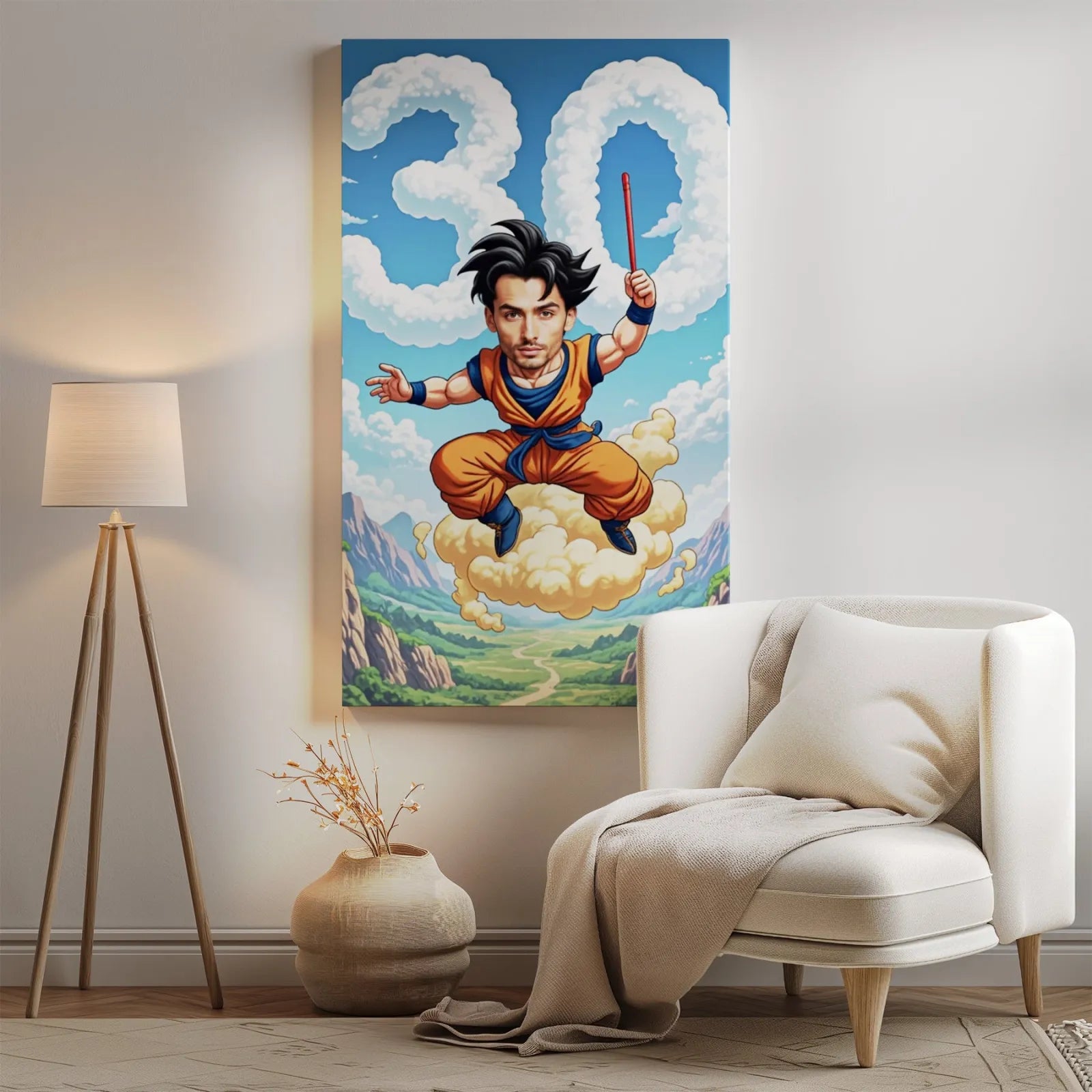 Board z okazji 30 urodzin Dragon Ball Z na płótnie dla fana anime