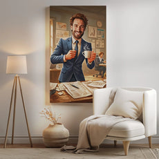Framed office portrait from Karykatura Szefa, idealny prezent dla szefa