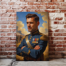 Portret oficera wojskowego w produkcie Karykatura żółnierza