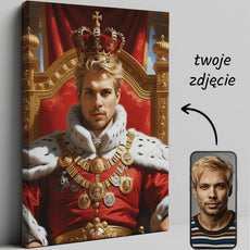 Personalizowany obraz na płótnie Król Wielkiego Imperium w stylu królewskim