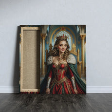 Canvas print of a queen for Królewski Portret Kobiety na Urodziny celebration