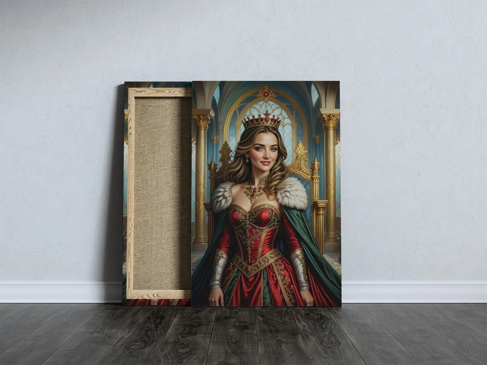 Canvas print of a queen for Królewski Portret Kobiety na Urodziny celebration
