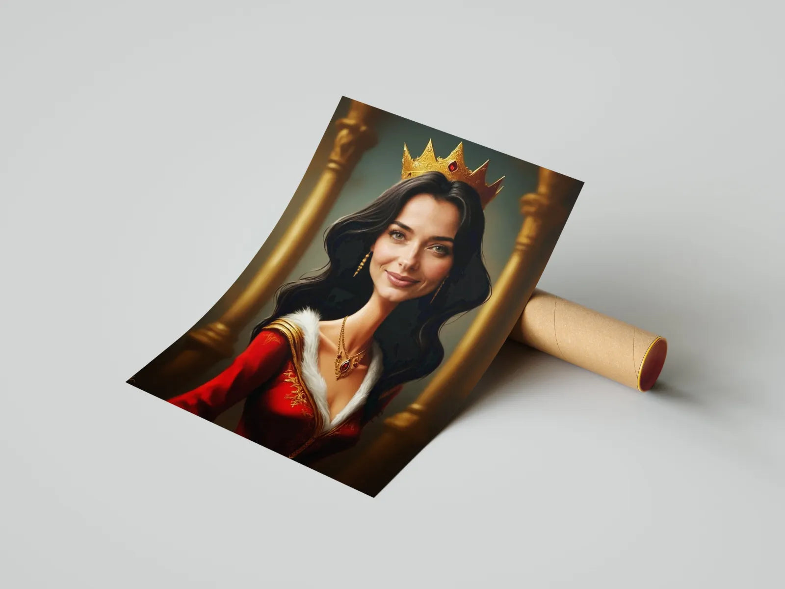 Portret Królowej w stylu malarskim na plakacie Królewski Portret Królowej