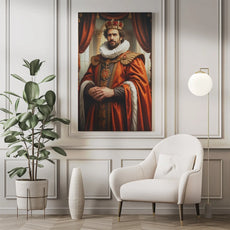 Royal portrait painting of a young man titled Królewski portret młodego mężczyzny