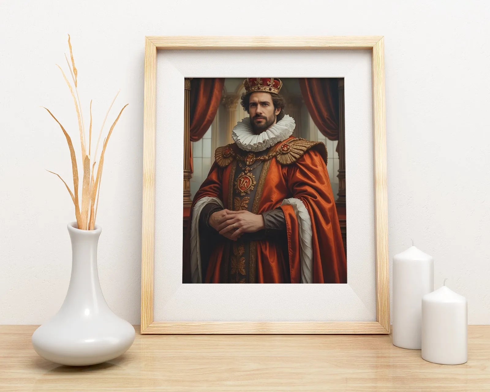 Framowany portret króla w produkcie Królewski portret młodego mężczyzny