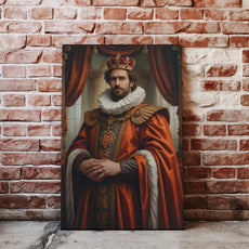 Framowany portret króla w produkcie Królewski portret młodego mężczyzny