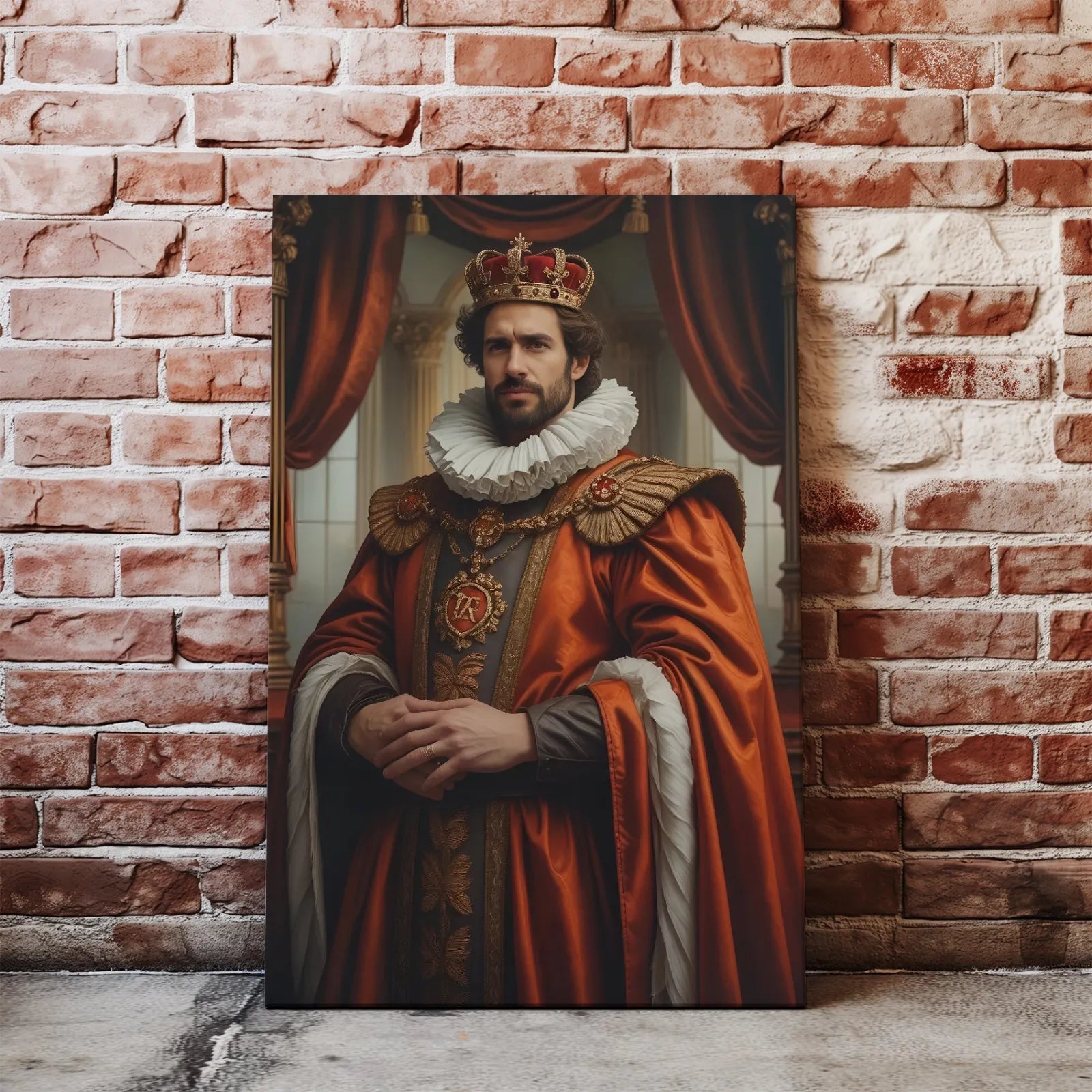 Framowany portret króla w produkcie Królewski portret młodego mężczyzny